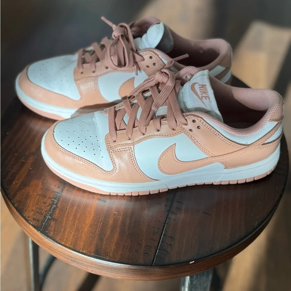 Nike Dunks Women's Pink and White Sneakers - Picture 4 of 6